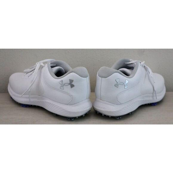 Under Armour Women's Sz 9.5 White UA Charged Breathe 2 Spiked Golf Shoes - Picture 2 of 11
